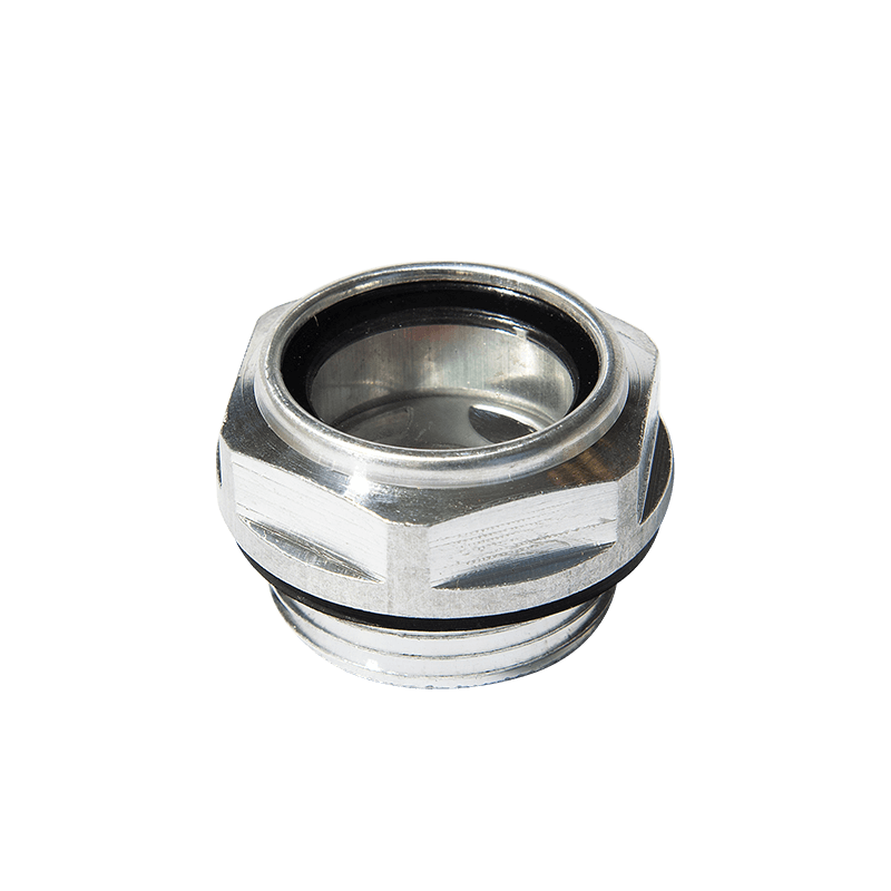 Aluminiumsolie niveau syn glas