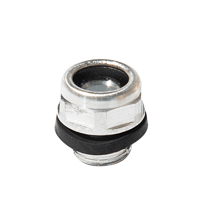 Aluminiumsolie niveau syn glas